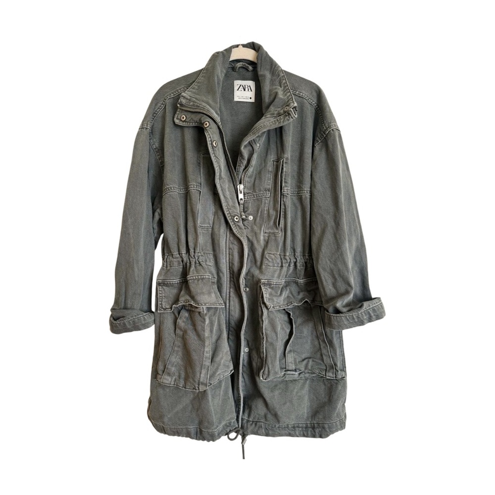 Women’s Zara denim utility jacket size small-medium